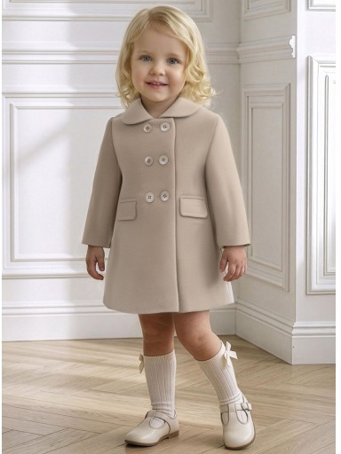 Miranda Abrigo Bebe Unisex Paño Beig Oscuro Botonadura 6 Botones  0162/A [0]