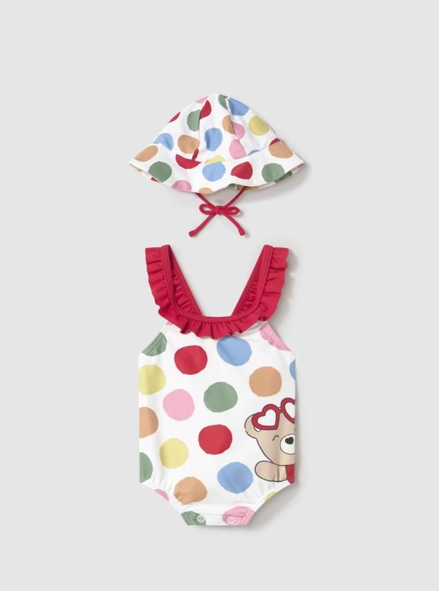 Mayoral Bañador con Gorro Proteccion solar 40+ 25-01764-093 Rojo