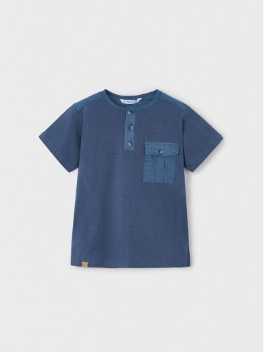 Mayoral Camiseta m/c Cuello Panadero 25-03033-031 Midnignt