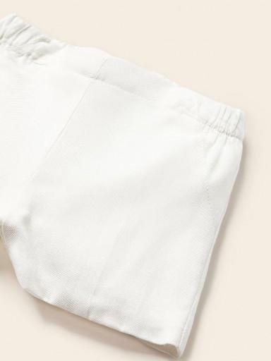 Mayoral conjunto 2 piezas lino pantalón corto con fajín 23-01261-086 Crudo [4]