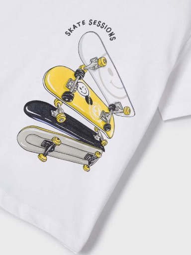 Mayoral camiseta M/C skate 24-03017-010 Blanco [4]