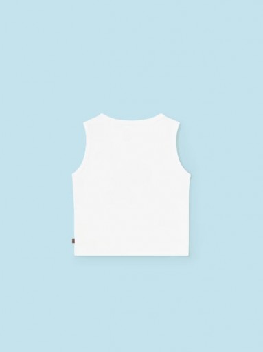 Mayoral camiseta sin mangas interactiva 24-01036-040 Blanco [1]