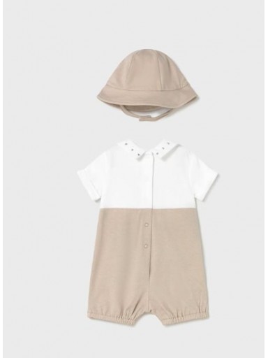 Mayoral Pelele peto simulado con gorro 25-01605-050 Frappe [1]