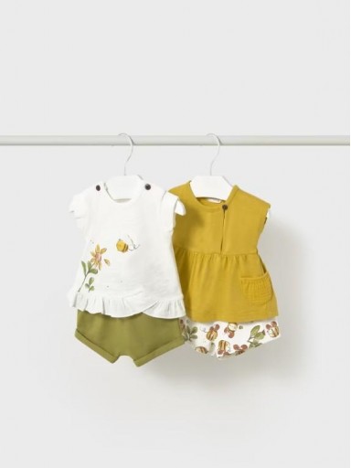 Mayoral Conjunto 4 piezas  estampado recién nacida  25-01664-033 Oliva [1]