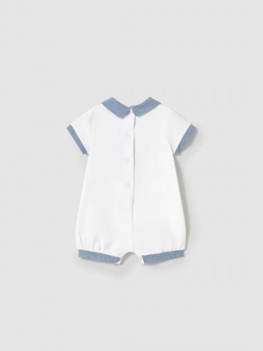 Mayoral Pelele corto cuello 25-01708-067 Bco-Riviera [1]