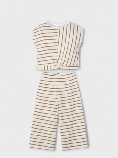 Mayoral Conjunto Pantalon largo Rayas 25-03559-041 Crd-Canela [1]
