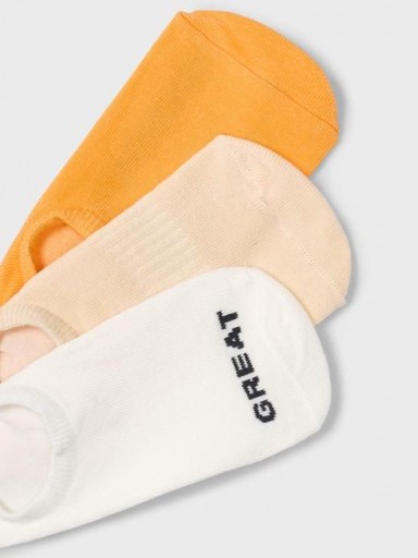 Mayoral Set 3 calcetines Invisibles 25-10910-068 Naranja [1]