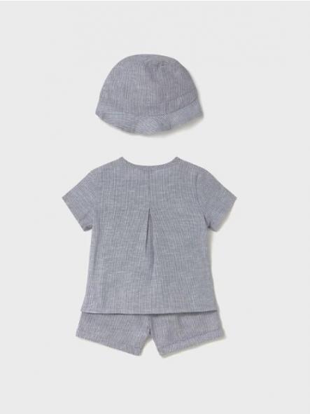 Mayoral Conjunto pantalón corto y Gorro rayas  25-01225-081 Star [1]