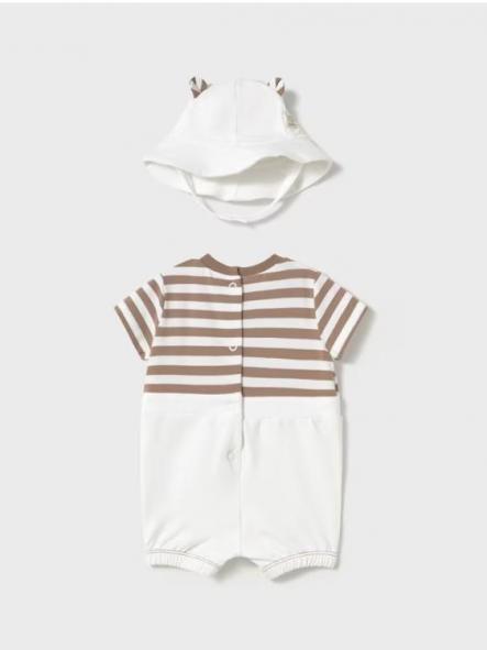 Mayoral Pelele peto simulado osito con gorro 25-01606-010 Muffin [1]