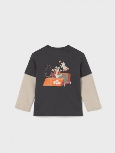 Mayoral Camiseta M/L doble manga  15-02062-094 Sombra [1]