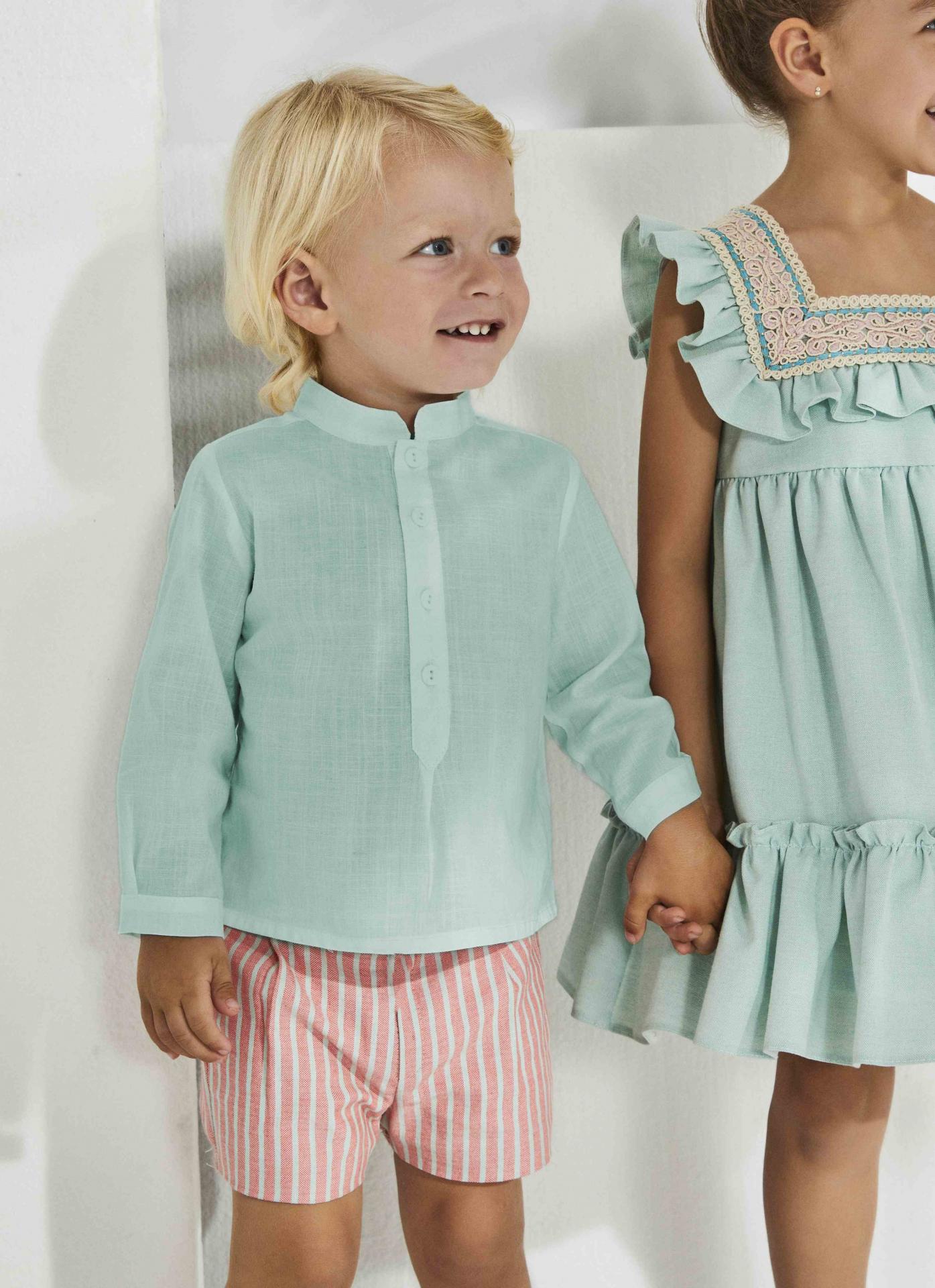 Nekenia Conjunto Niño Camisa Pantalón Corto Rayas Coral 2321507