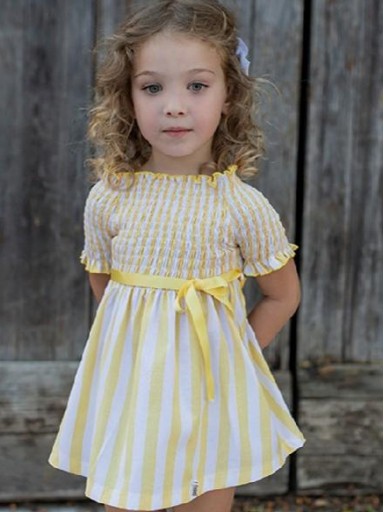 Nekenia Vestido Bebe Rayas Amarillo Engomado 22VV29 [0]