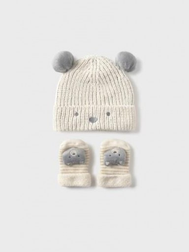 Mayoral Set de gorro y calcetines 15-09933-080 Ceramica
