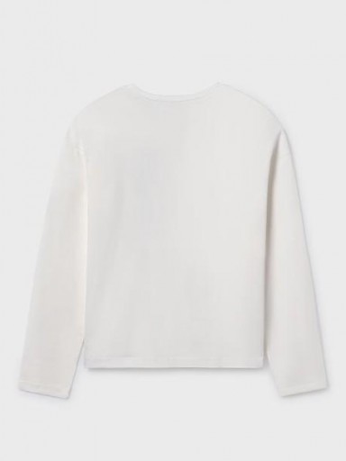 Mayoral Camiseta M/L Flor 15-07020-092 Nata -Lago [1]