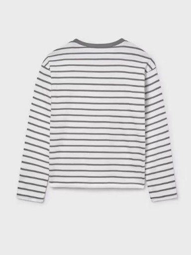 Mayoral Camiseta M/L Niñi Rayas Oversize 15-07027-011 Nata-Plomo [1]