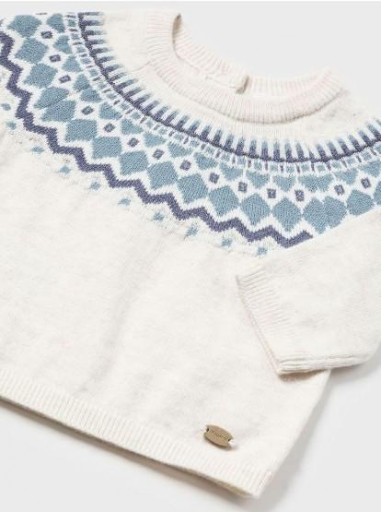 Mayoral Jersey Jacquard Bebe 15-02306-043 Milk Vig [1]
