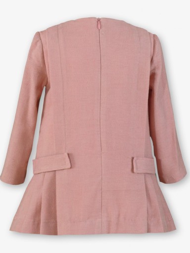 Miranda Vestido Infantil Rosa Palo  Corte Trapecio  Lorzas y Galones "Taylor" 0225/V [3]