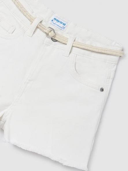 Mayoral pantalón corto con cinturón 23-00275-087 Blanco [2]