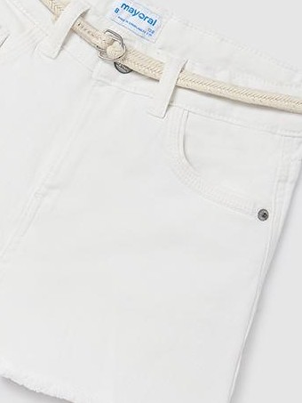 Mayoral pantalón corto con cinturón 23-00275-087 Blanco [4]