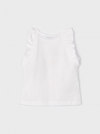 Mayoral camiseta sin mangas de algodón tirantes bolsito 23-03075-075 Crudo [2]