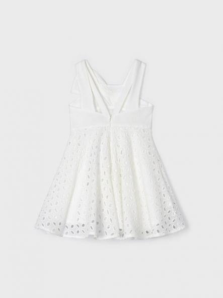 Mayoral vestido perforado de algodón 23-03916-043 Blanco [1]
