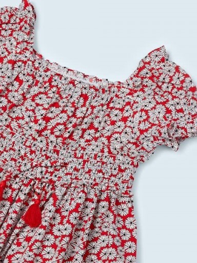 Mayoral vestido estampado de algodón 23-03924-084 Rojo [5]