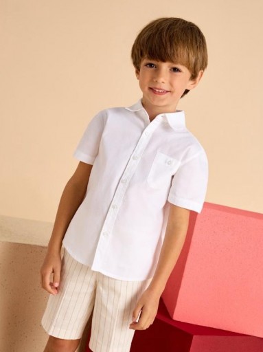 Mayoral Camisa m/c Suiting 25-03112-078 Blanco