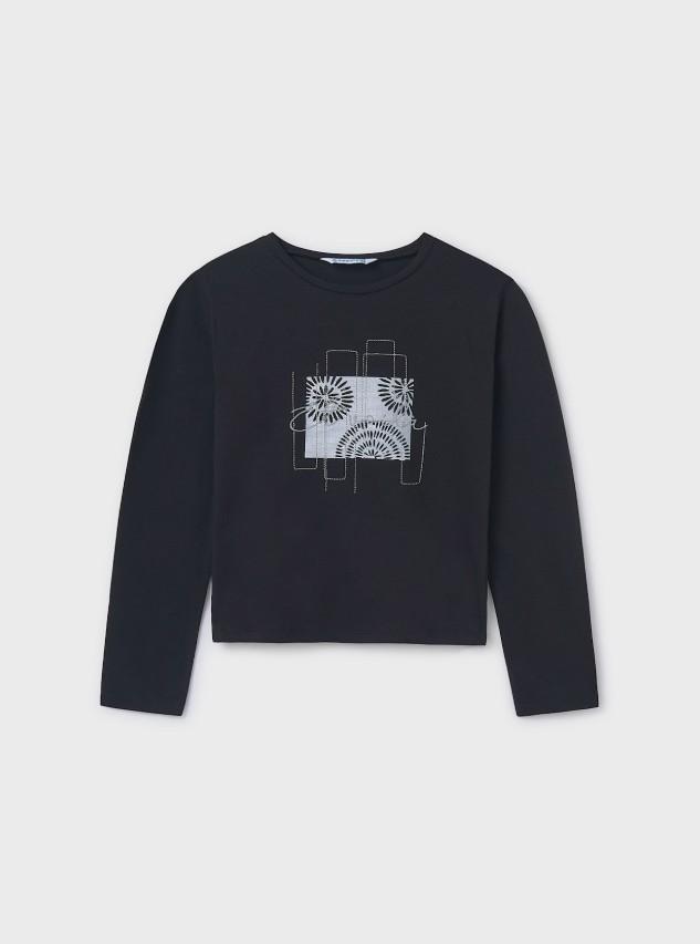 Mayoral Camiseta m/l 25-06031-087 Negro