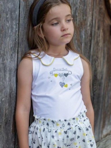 Nekenia Conjunto Infantil Camiseta Sin Mangas Short Estampado Corazones 22VC12 [0]