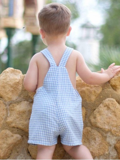 Nekenia Peto Corto Bebé Cuadros Celeste 24VP07 Azul [1]
