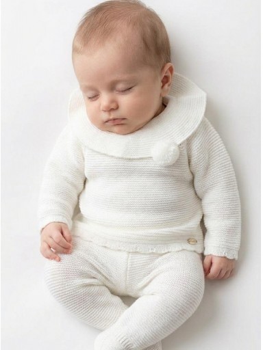 Juliana Vistiendo Bebés conjunto 3 piezas J24566 Blanco