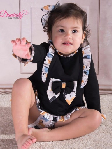 Daniesty Vestido Bebe Marino Ebasé Volantes Lazada Braguita Estampada Perritos Familia Toby 011 [0]