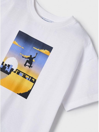 Mayoral camiseta m/c skate print 24-03015-092 Blanco [3]