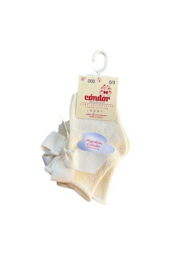 Cóndor Calcetines Algodón Calido Con Lazo 2595/4 Crudo [0]