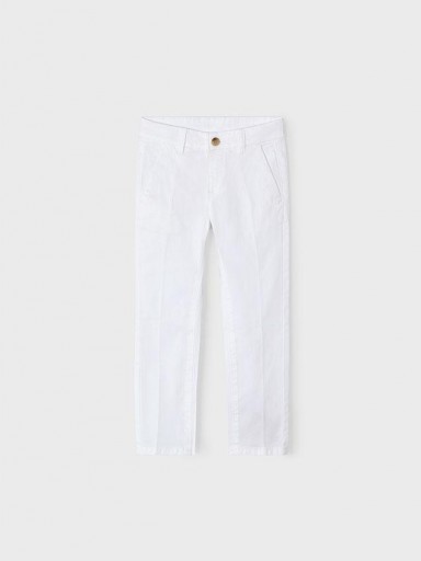 Mayoral Pantalon Chino Sarga Basico 25-00512-064 Blanco