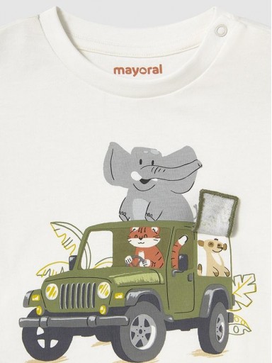 Mayoral Camiseta m/c  Vehiculo 25-01053-010 Nata [2]