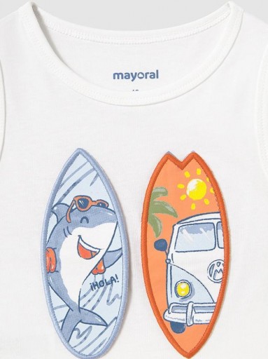 Mayoral Camiseta tirantes play tablas 25-01069-068 Blanco [2]