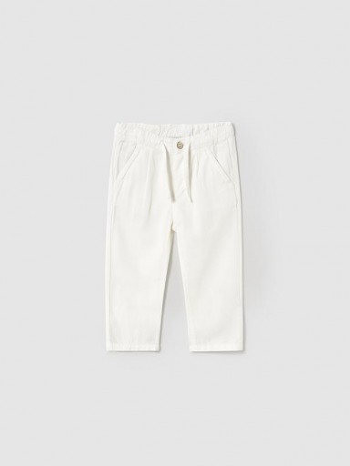 Mayoral Pantalon lino Relaxed 25-01580-078 Blanco