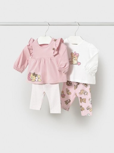 Mayoral Conjunto 4 piezas manga larga 25-01760-087 Rosa Baby