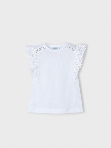 Mayoral Camiseta m/c Crochet 25-03010-075 Blanco [1]