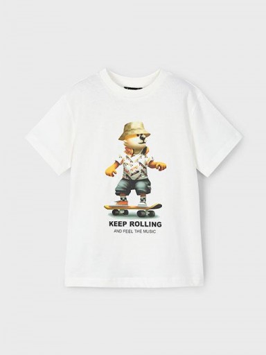 Mayoral Camiseta m/c "Keep Rolling" 25-03041-070 Nata