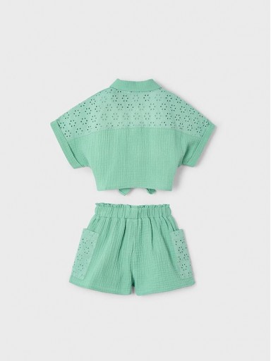 Mayoral Conjunto Short Perforado 25-03210-082 Menta  [1]