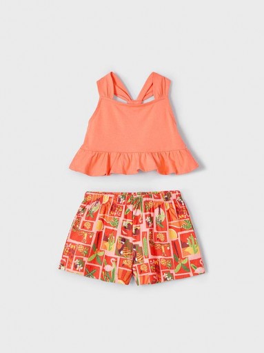 Mayoral Conjunto Short  Punto Crepe 25-03215-070 Mandarina