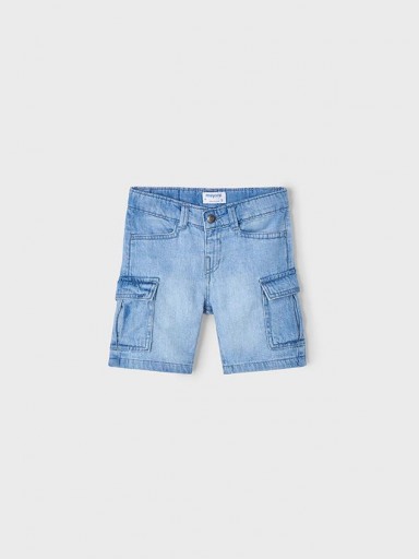 Mayoral Bermuda Denim Cargo 25-03229-096 Bleach [1]