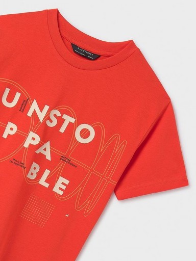 Mayoral Camiseta m/c "Unstoppable" 25-06013-024 Tangerine [3]