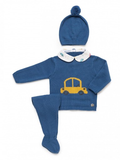 Juliana Vistiendo Bebés Conjunto Jersey, Polaina y Gorro Punto Coche "Fabula" 25544 Azafata