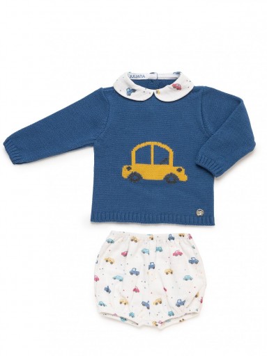 Juliana Vistiendo Bebés Conjunto Azul Pantalón Coche "Fabula" 25584 Azafata