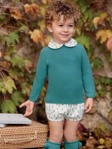 Juliana Vistiendo Bebés Conjunto Pantalón Árboles Cuello "Oda" 25587