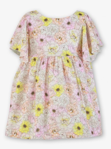 Miranda Vestido Infantil Flores Amarillas Manga Mariposa "Girasol" 0256/V [3]
