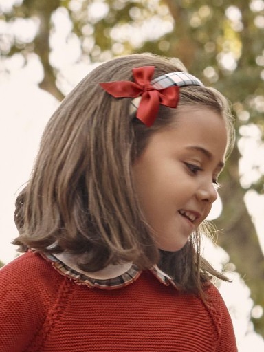 Juliana Vistiendo Bebés diadema Cuadros Lazo "Alegoría" 25742 Caldera